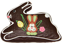 Lebkuchen-Osterhase mit Schokoberzug