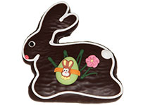 Lebkuchen-Osterhase mit Schokoberzug