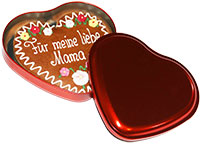 Lebkuchenherz "Für meine liebe Mama" in roter Dose
