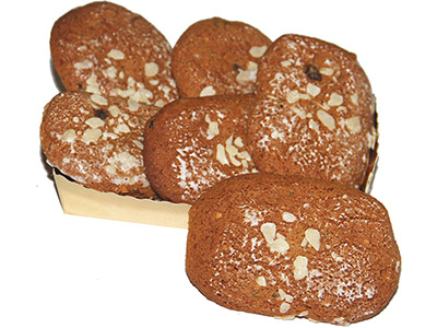 Ischler Elisen-Lebkuchen auf Goldschale