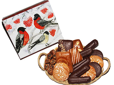 Geschenkidee fr Vogelfreunde: Lebkuchenbox gefllt mit Original Ischler Lebkuchen
