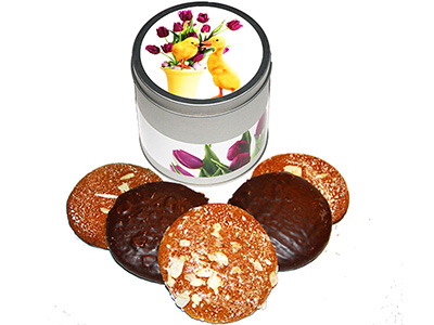 Geschenkidee fr Ostern: Lebkuchendose gefllt mit Ischler Lebkuchen