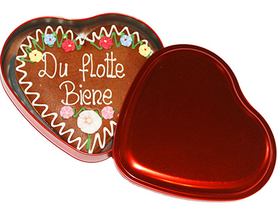 Ischler Lebkuchenherz "Du flotte Biene" in Dose