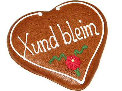 Ischler Lebkuchenherz "Xund bleim"
