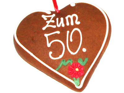 Ischler Lebkuchenherz zum runden Geburtstag